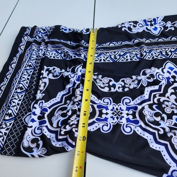 White House Black Market WHBM Blue Floral Print Strapless Dress XXS - Picture 9 of 14